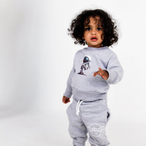 Retrofitted Interstellar kids crewneck tracksuit