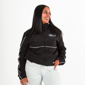 Retro 30's Piped Windbreaker Jacket