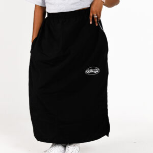 Retro 30's Piped Windbreaker Maxi Skirt